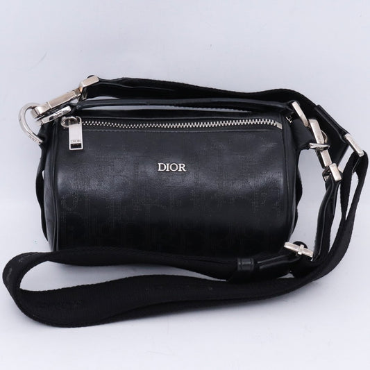 DIOR Oblique Galaxy Leather Shoulder Bag Black Size F