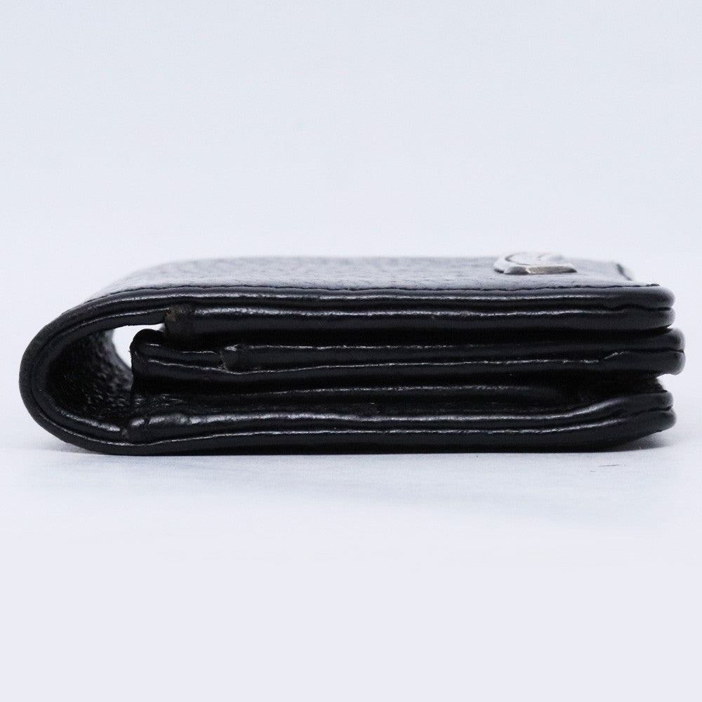 CHROME HEARTS 3 Pocket Scroll Card Case Black Size F