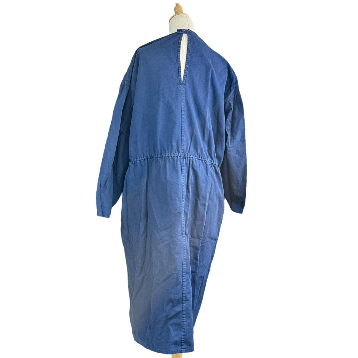Y's 80s Long Sleeve Cotton Hospital Dress Blue Size FREE