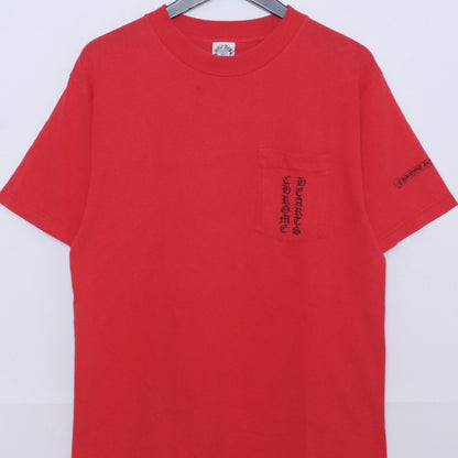 CHROME HEARTS Old CH T-Shirt English Logo Red Size M