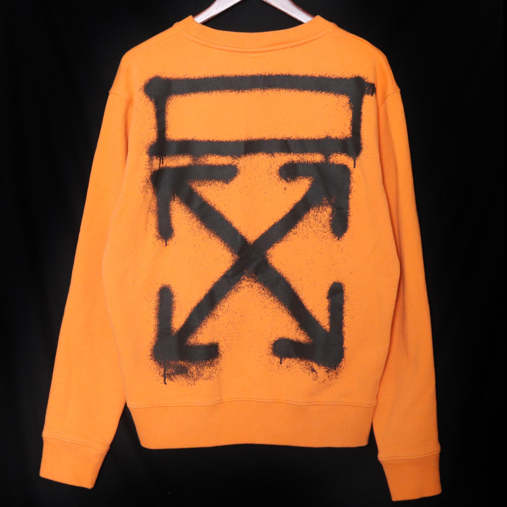 Off-White Spray Arrow Sweatshirt Orange Size M