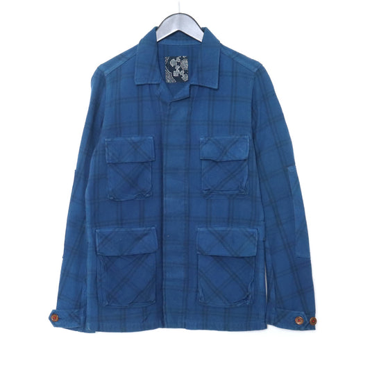 VISVIM Kilgore Military Check Jacket Blue Size 1