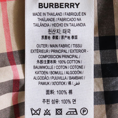 BURBERRY Nova Check Logo Embroidered Shirt Beige Size S