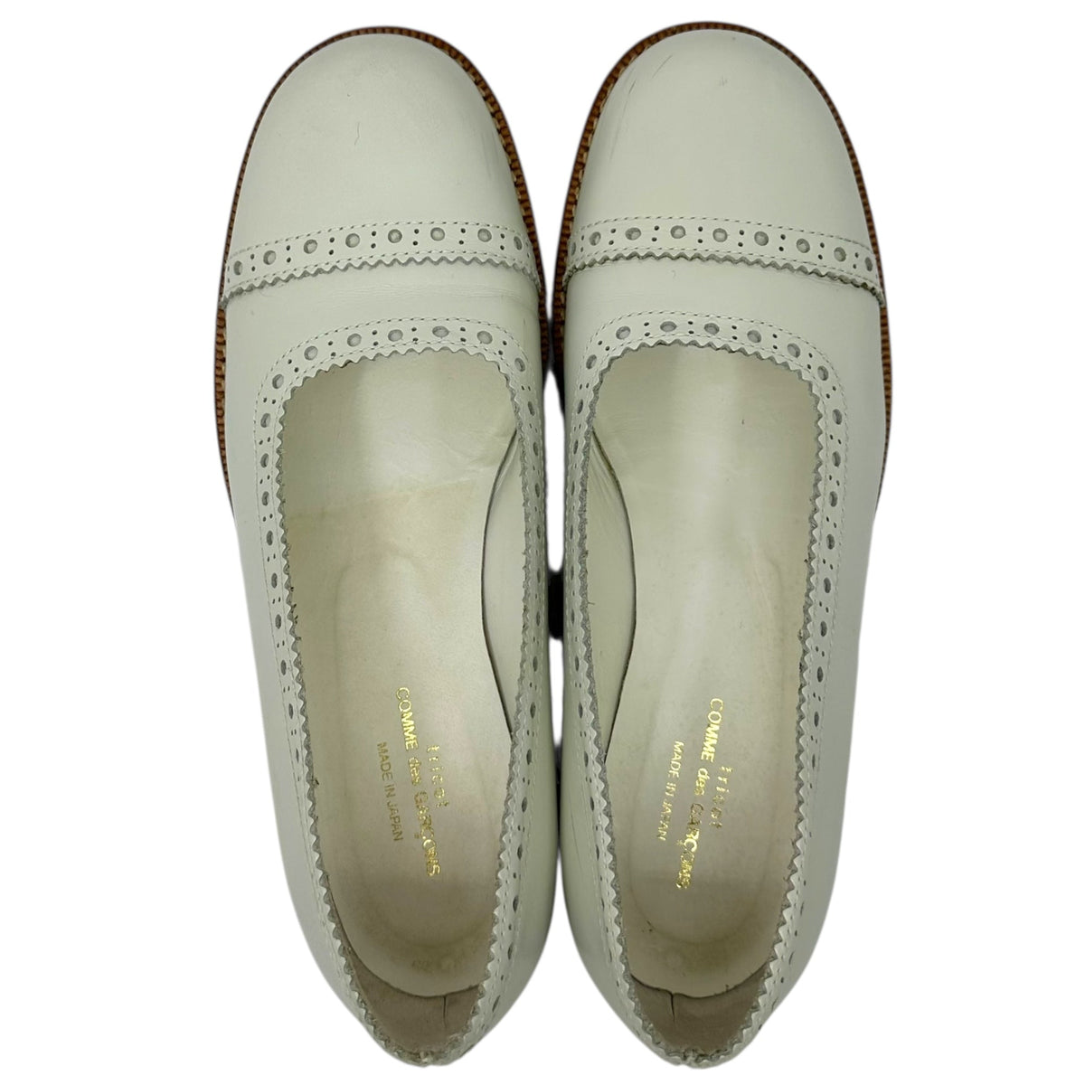 tricot COMME des GARCONS Medallion Leather Pumps Size 24CM