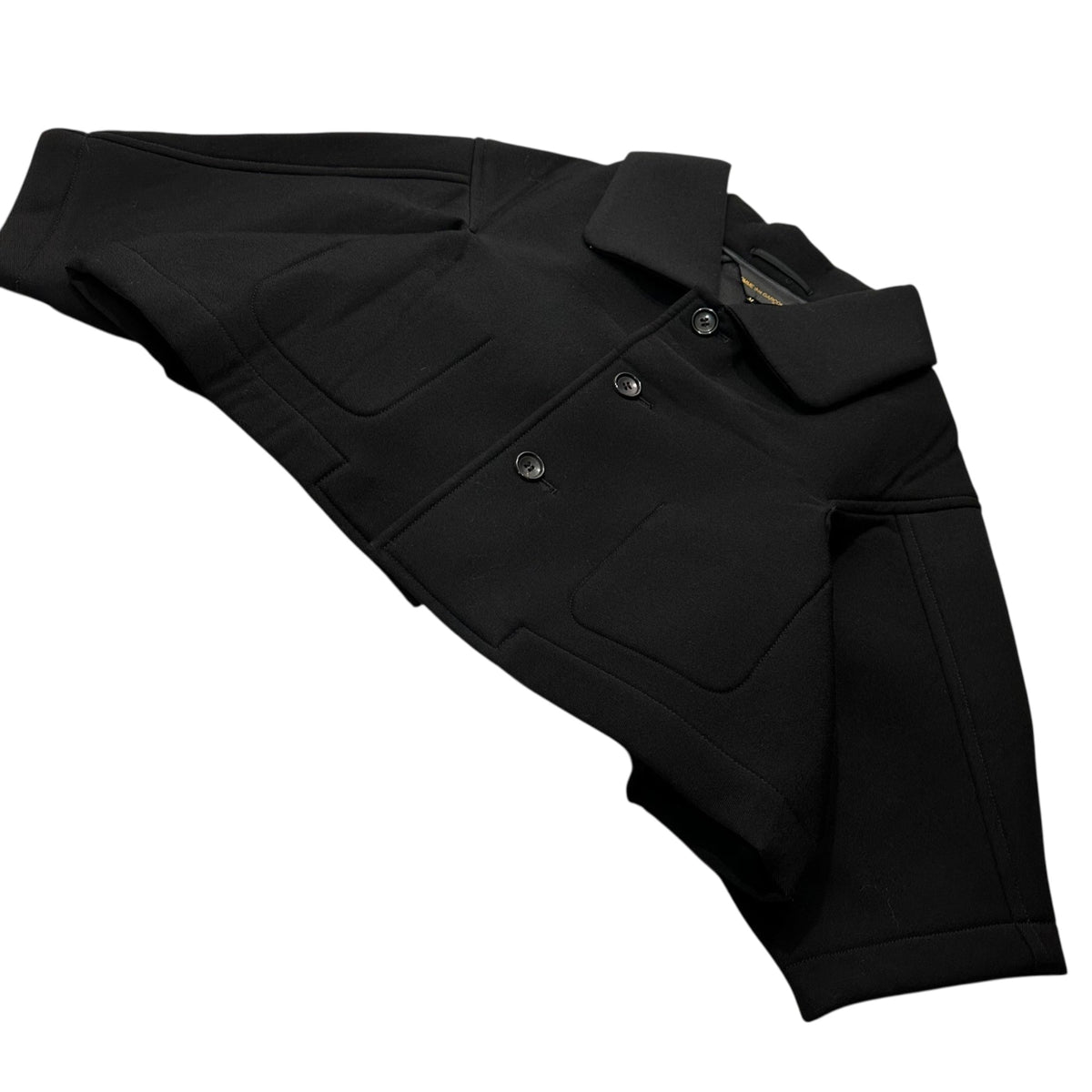 COMME des GARCONS 05SS Wool Bonding Wide Coat Black Size M
