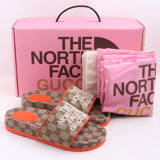 GUCCI x THE NORTH FACE GG Slide Sandals Beige Size 24cm