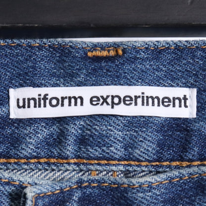 UNIFORM EXPERIMENT 25SS Indigo Washed Fit T-Shirt Size 2