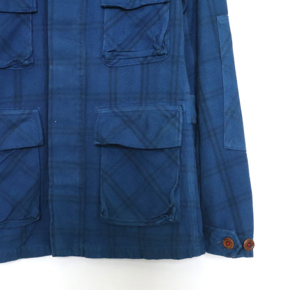 VISVIM Kilgore Military Check Jacket Blue Size 1