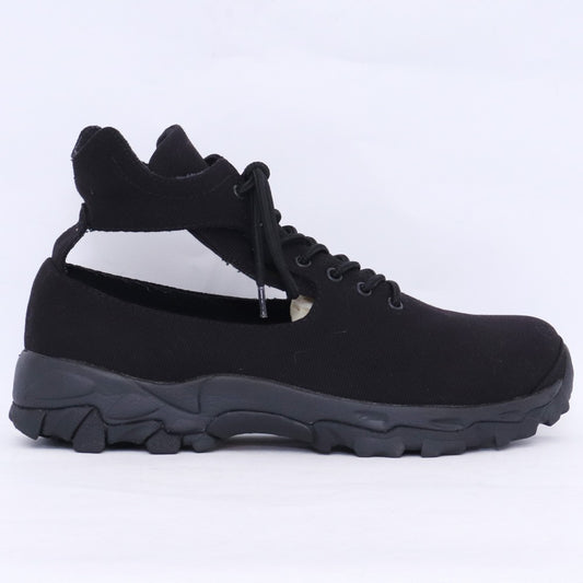 YOHJI YAMAMOTO PH 21SS Canvas Cut Work Boots Black Size 2