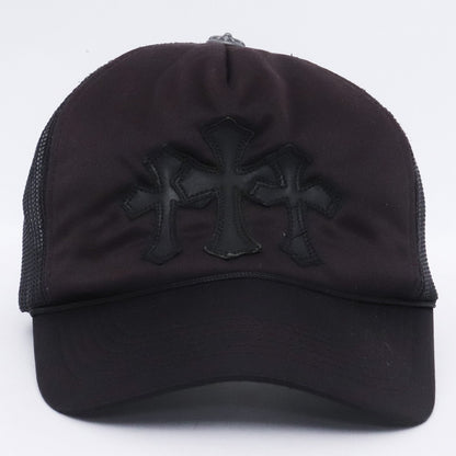 Chrome Hearts Old 3 Cemetery Cross Patch Cap Black Size F