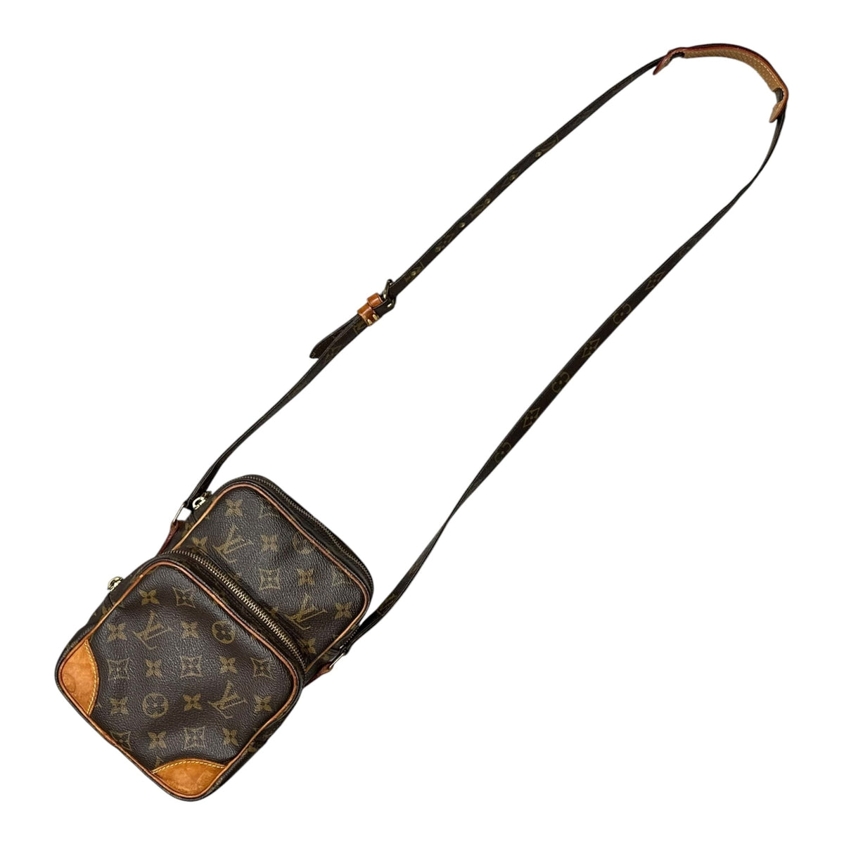 LOUIS VUITTON 2000s Amazon Monogram Shoulder Bag Brown