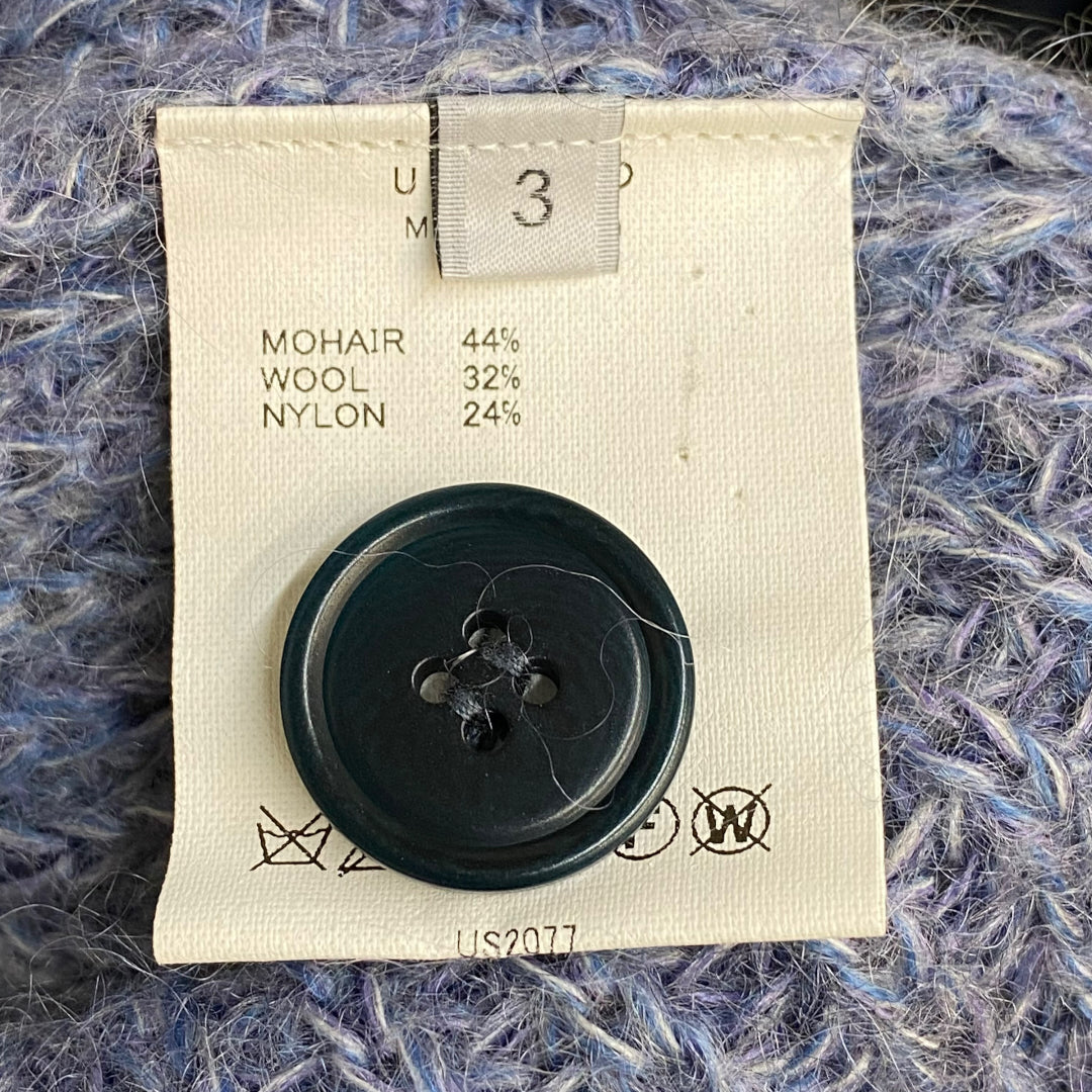 UNUSED 21AW Mix Cardigan Blue Size 3
