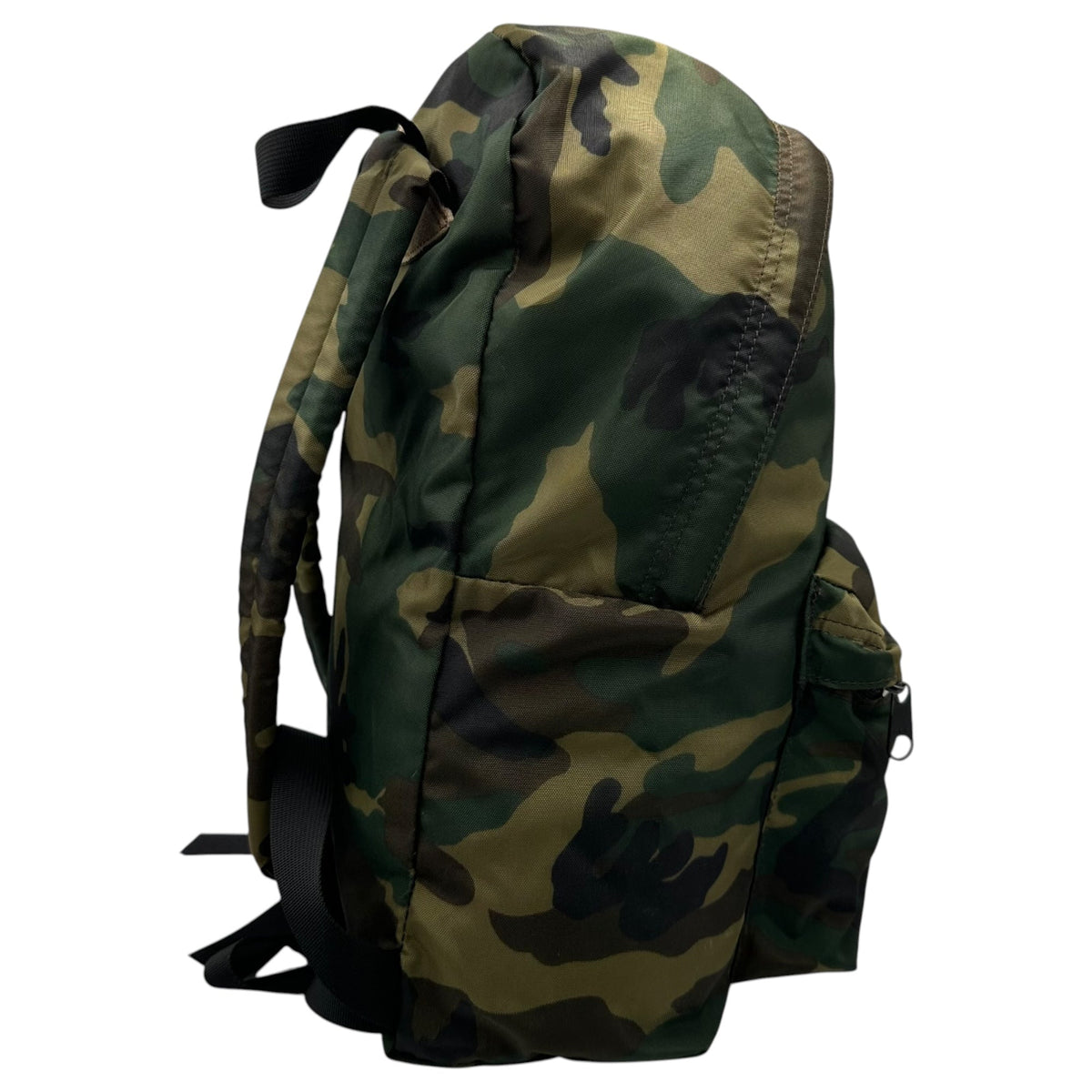 Herve Chapelier Camouflage Nylon Daypack Khaki Backpack