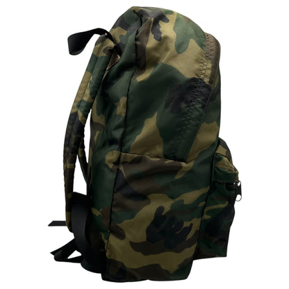 Herve Chapelier Camouflage Nylon Daypack Khaki Backpack