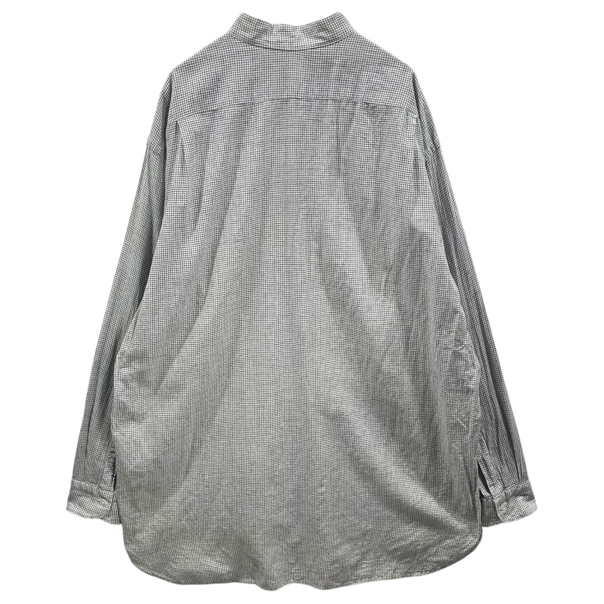 COMOLI 23SS Khadi Cotton Pullover Shirt Check Size 2