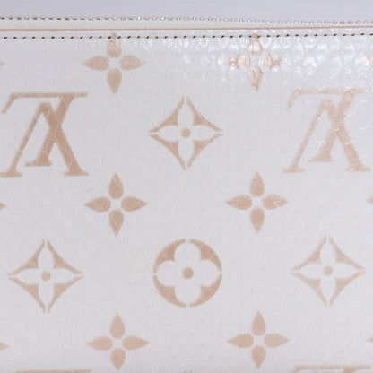 LOUIS VUITTON Monogram Zippy Python Wallet White Size F