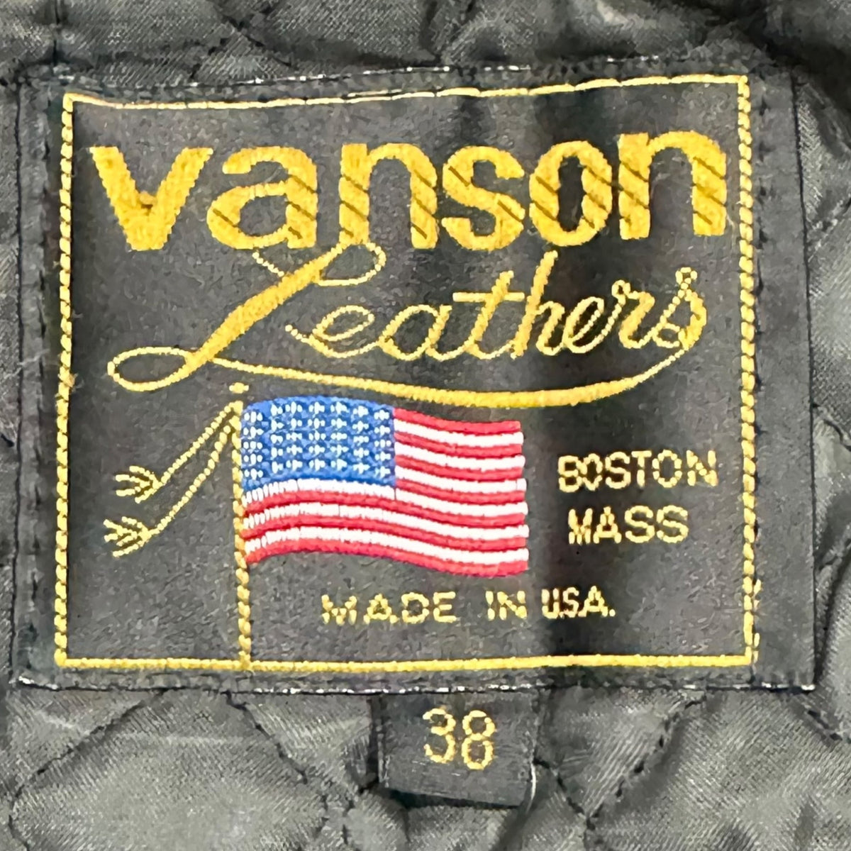 VANSON TYPE C2 Double Rider Leather Jacket Black Size 38