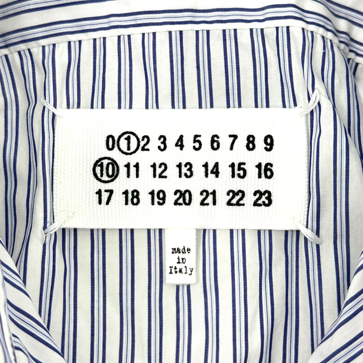 MAISON MARGIELA 24SS C Striped Shirt White/Blue Size 39
