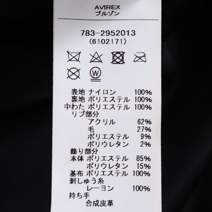 AVIREX MA-1 Commercial Logo Bomber Jacket Black Size L
