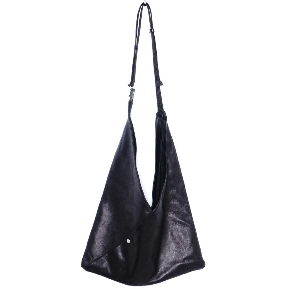 RIPVANWINKLE Leather Triangle Shoulder Bag Black Size F