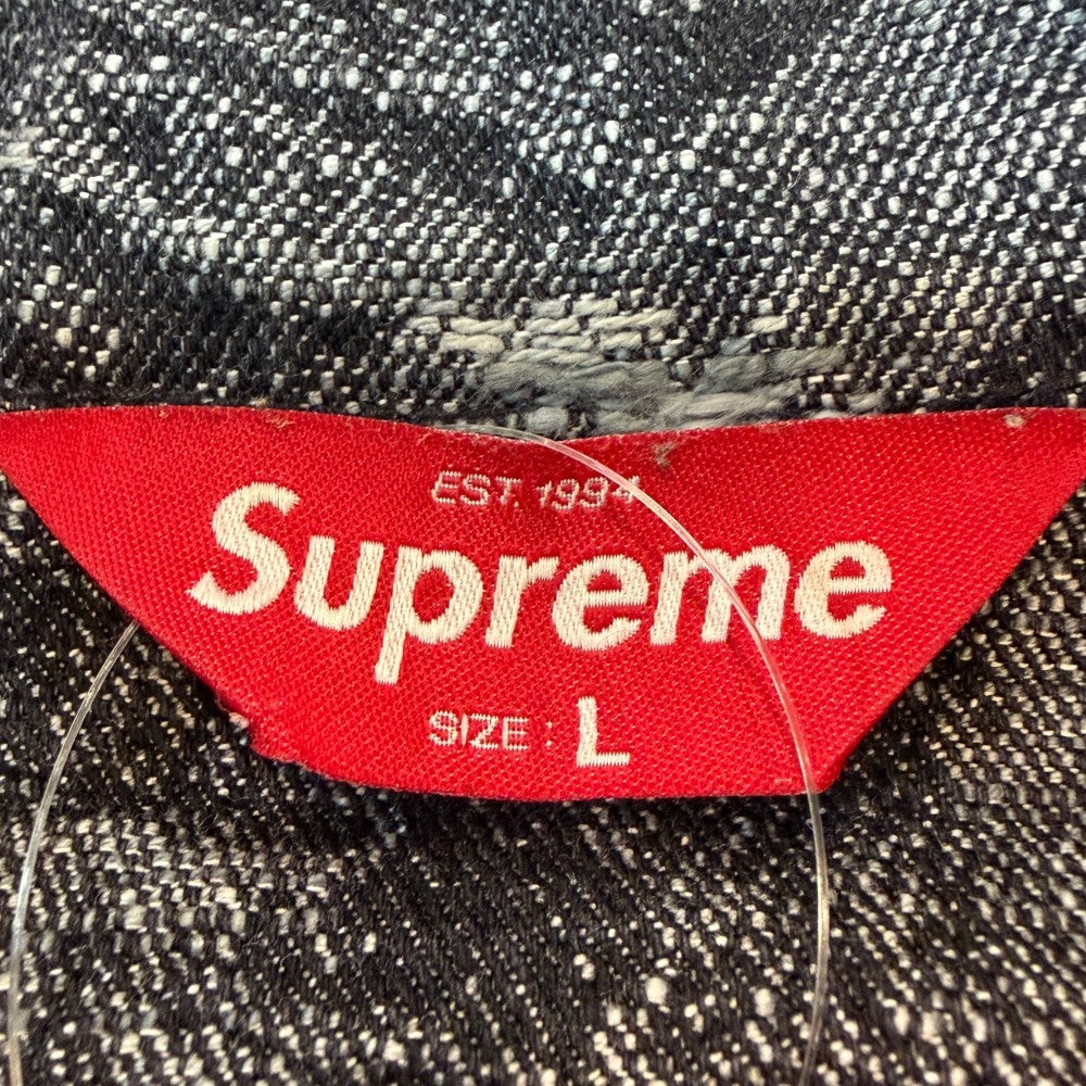 SUPREME 23SS Archive Denim Jacquard Jacket Black Size L