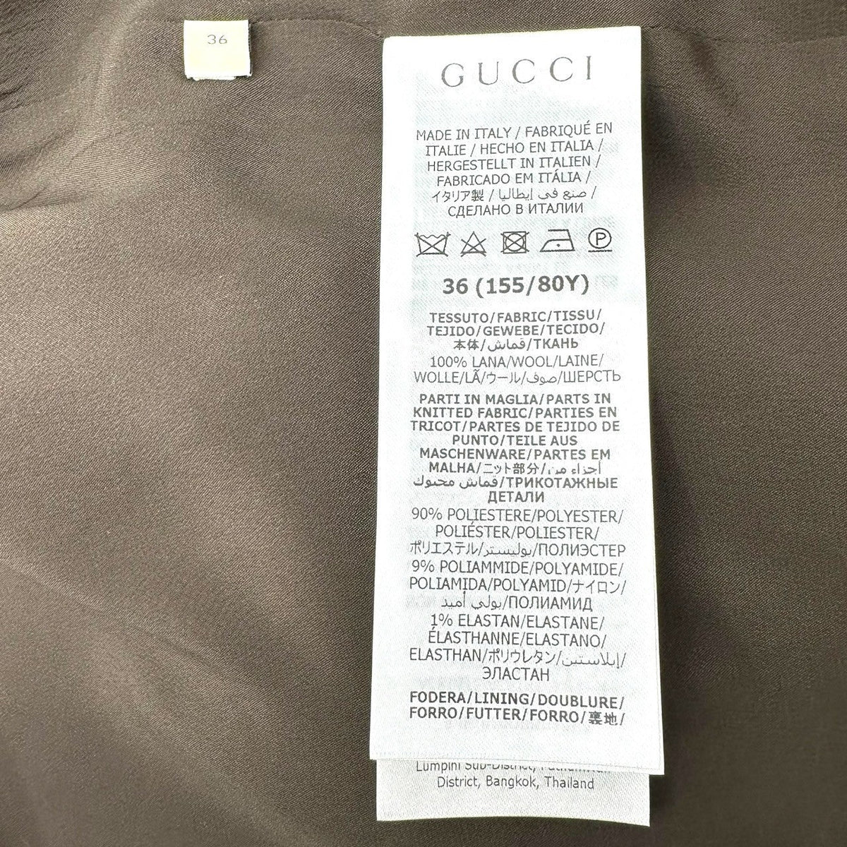 GUCCI Cruise 24/25 GG Logo Wool Bomber Jacket Size 36