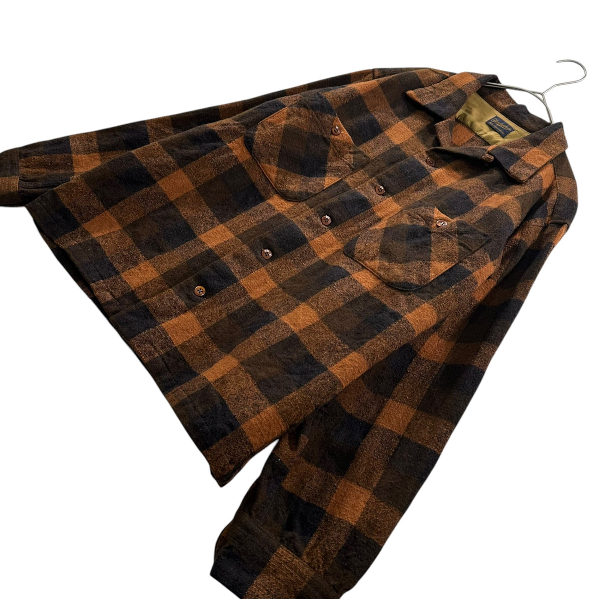 TENDERLOIN Buffalo Check Wool Long Sleeve Shirt Size S