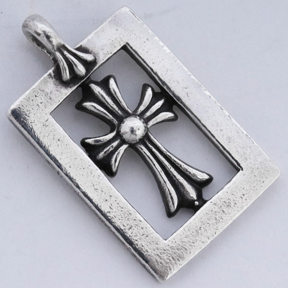CHROME HEARTS Framed Open Babyfat Pendant Silver Size F
