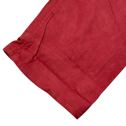 CDG HOMME PLUS 99AW Faux Suede Straight-Leg Pants Red Size L