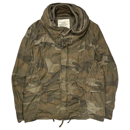 goa 2000s Camouflage Military Jacket Beige Size M