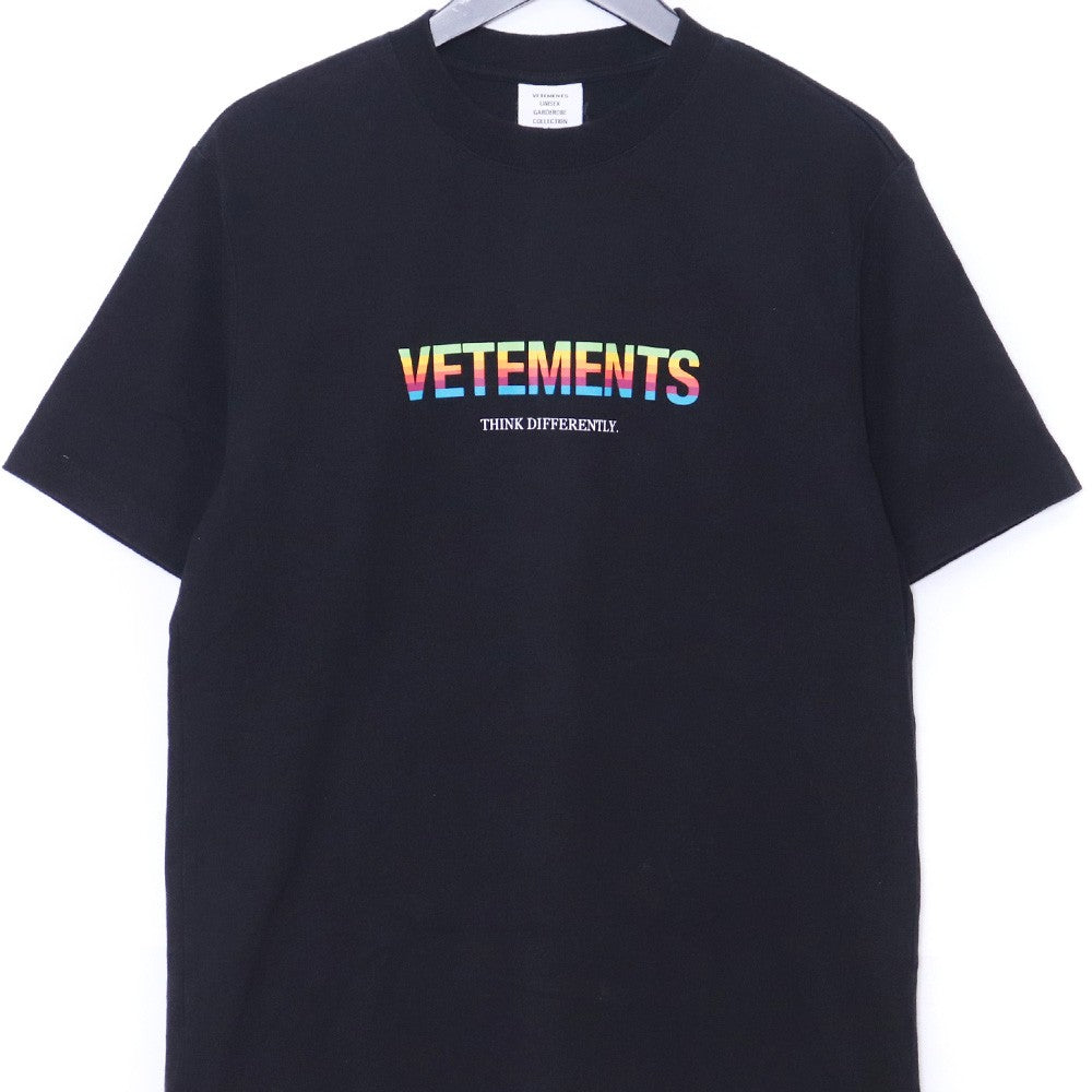 VETEMENTS 21SS Think Differently Logo T-Shirt Black Size S