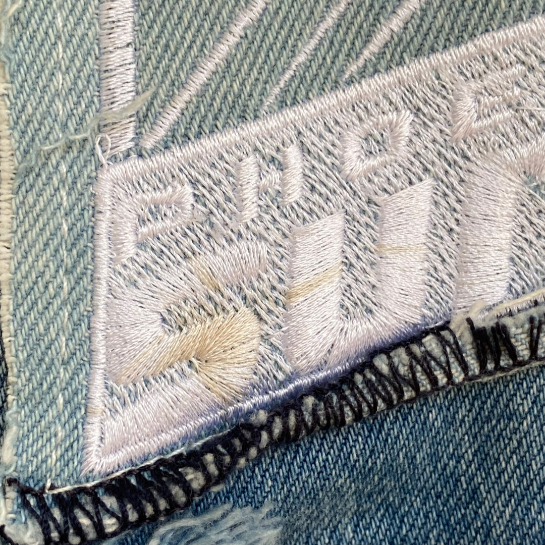 EV BRAVADO Destroyed Patch Denim Jeans Indigo Size 30