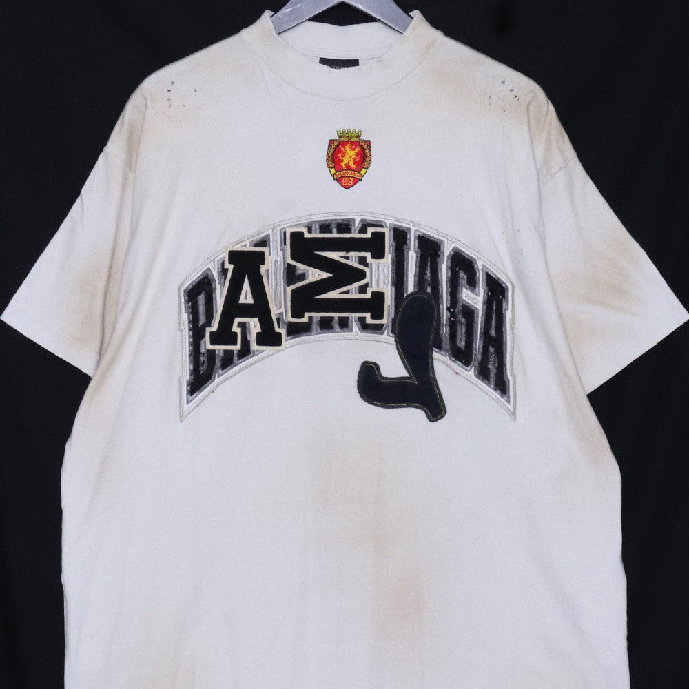 BALENCIAGA 23AW Skater Oversized T-Shirt White Size L