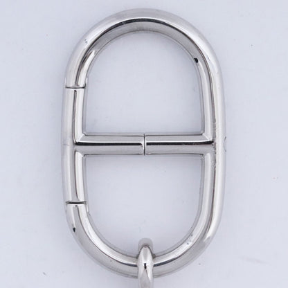 HERMES Chaine d'Ancre Karabiner Keyring Silver Size F