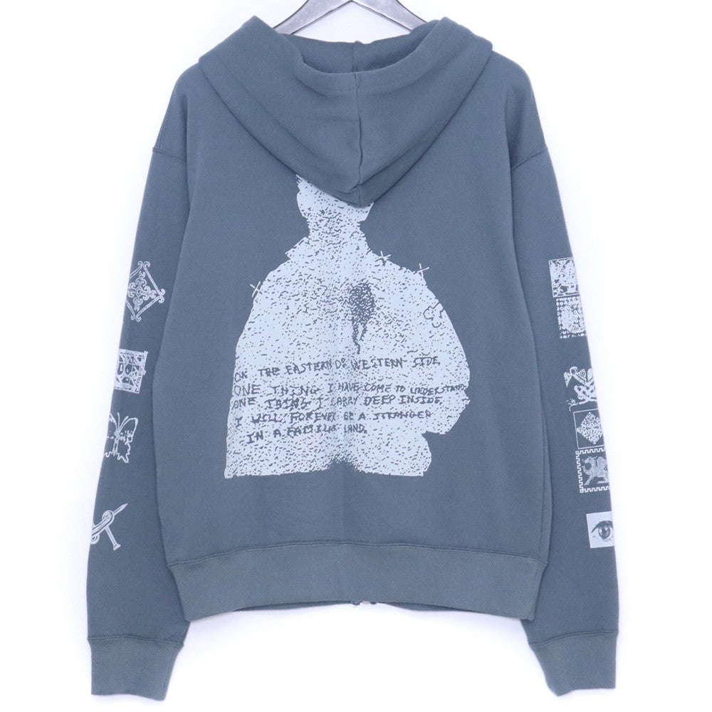 WAVE OF SAND CL PRINT FADE WAVE Zip Hoodie Blue Size M