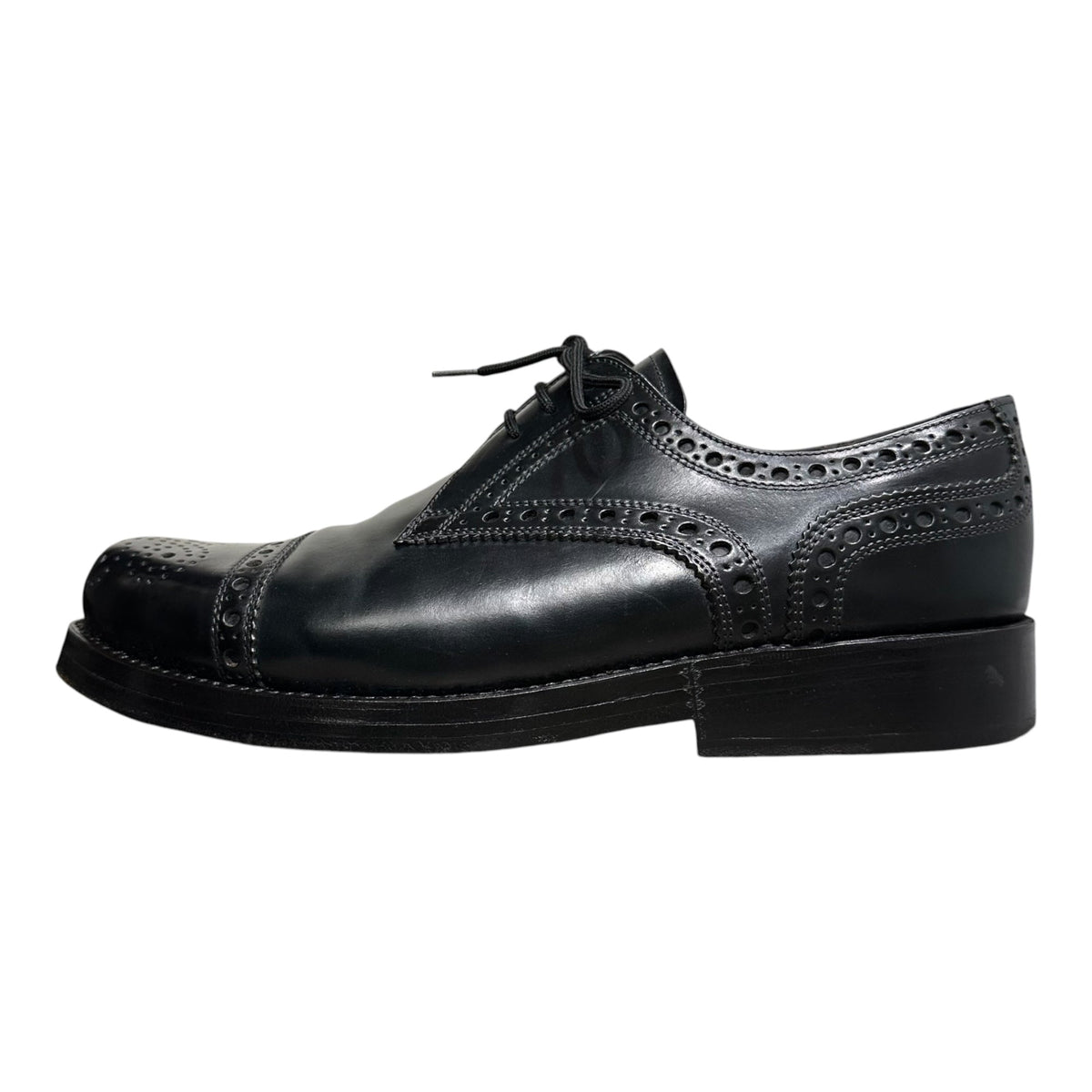 HEINRICH DINKELACKER Rio Captoe Cordovan Shoes Navy Size 7