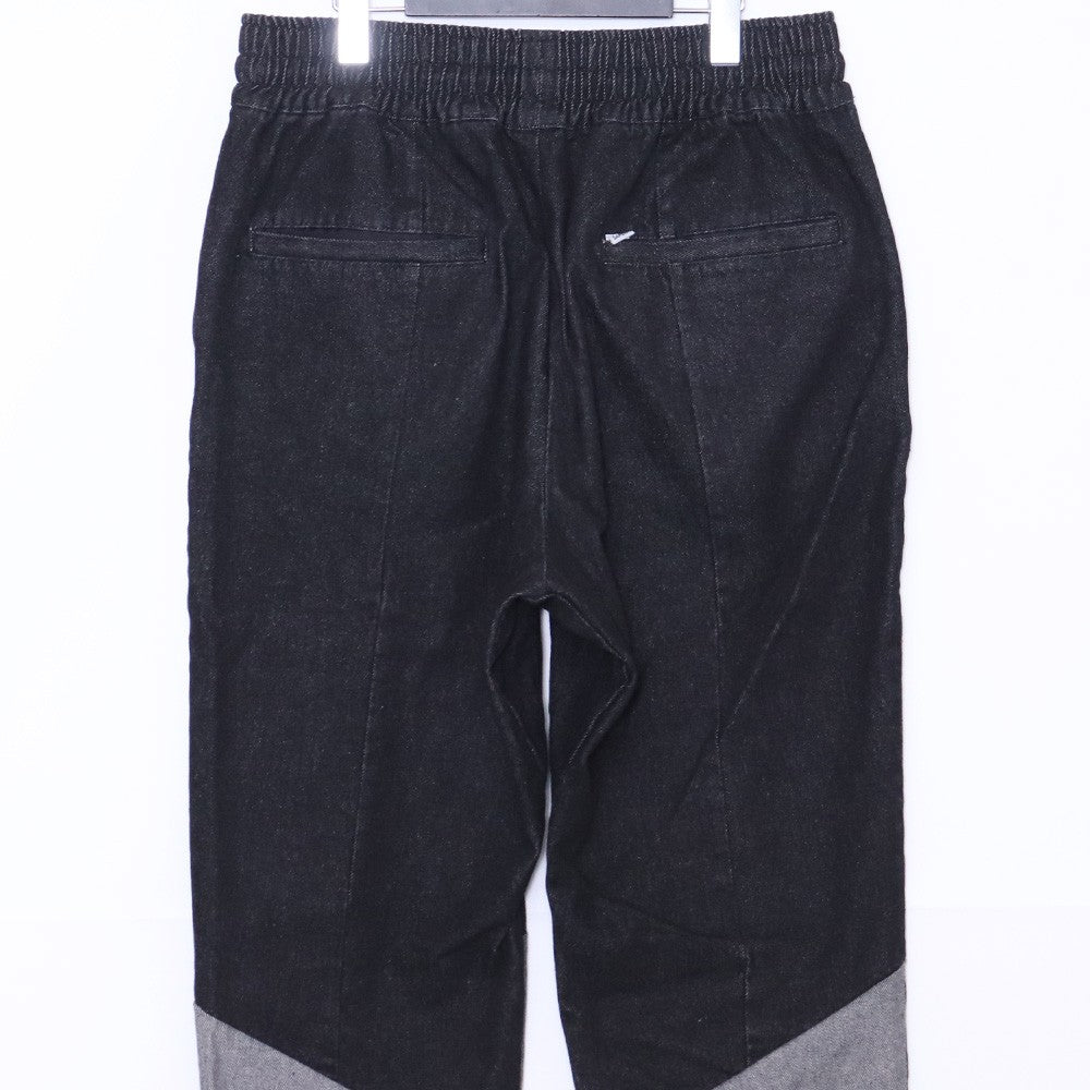SAPEUR Denim Track Pants Black Size XL
