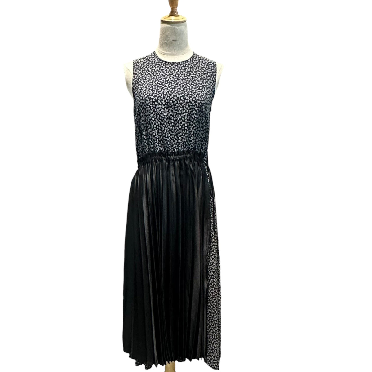 noir kei ninomiya 19SS Floral Gathered Pleated Dress Size XS
