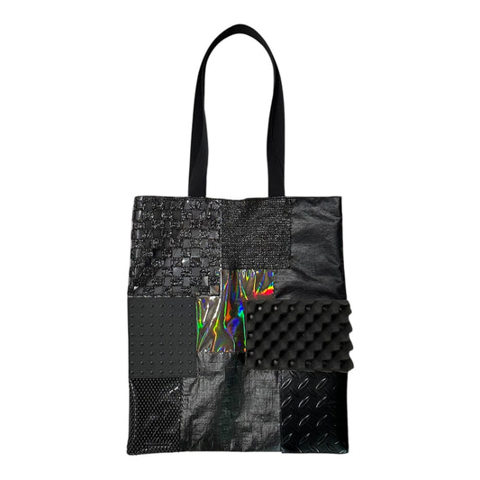 JUNYA WATANABE 25SS Mixed-Fabric Patchwork Tote Bag Black