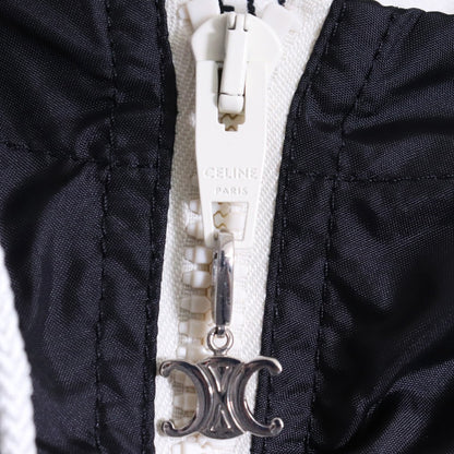 CELINE 22SS Eddie Slimane Nylon Logo Hoodie Black Size 50