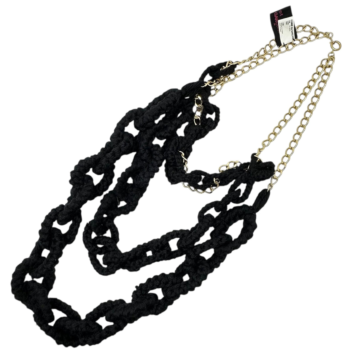 tricot COMME des GARCONS Triple-Strand Knit Necklace B&G