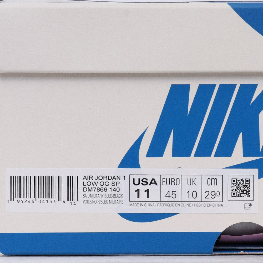 FRAGMENT DESIGN AIR JORDAN Low SP Military Blue Sneakers Size 29cm