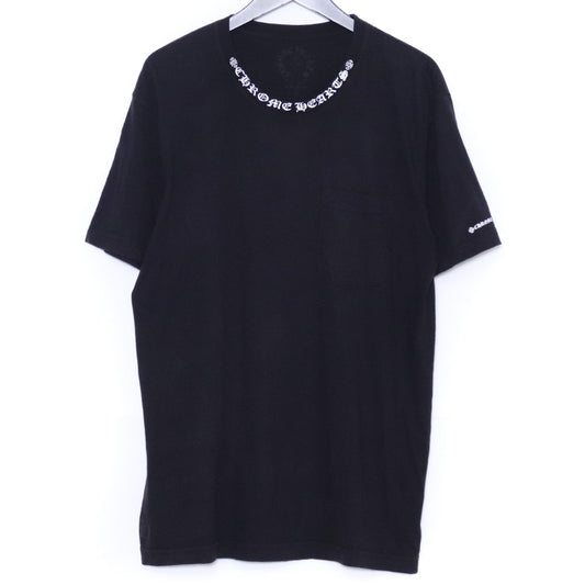 CHROME HEARTS Neck Logo Crewneck T-Shirt Black Size L