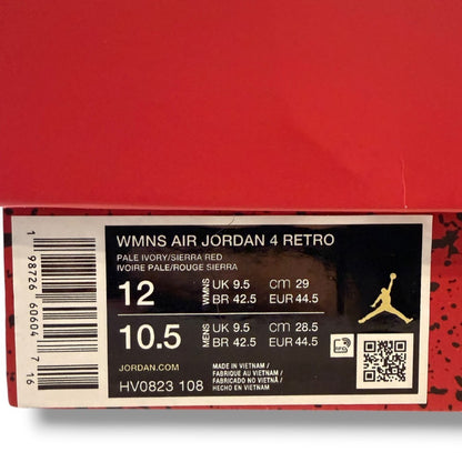 NIKE WMNS Air Jordan 4 Retro Sneakers Red Size WMNS 29cm