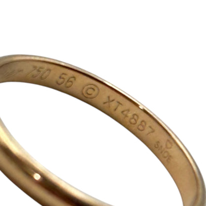 Cartier 18K Pink Gold Band Ring Size JP 15.5