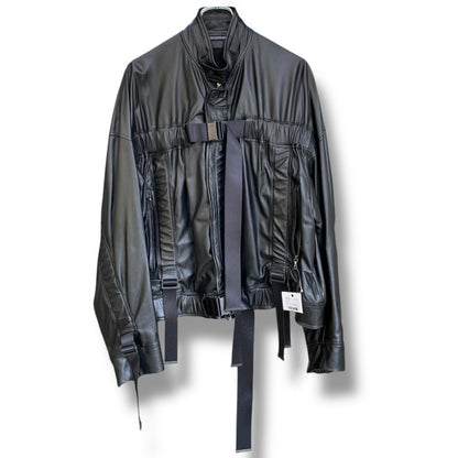 JULIUS 22SS Lamb Leather Jacket Black Size 3