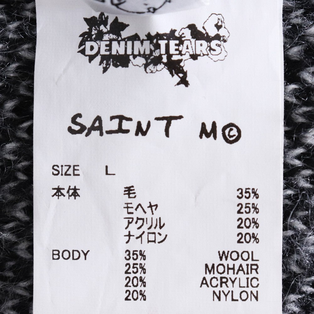 SAINT MICHAEL x DENIM TEARS Mohair Cardigan Black Size L