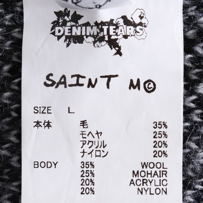 SAINT MICHAEL x DENIM TEARS Mohair Cardigan Black Size L