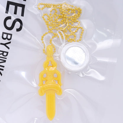 CHROME HEARTS Rubber Large Dagger Pendant Necklace Size F