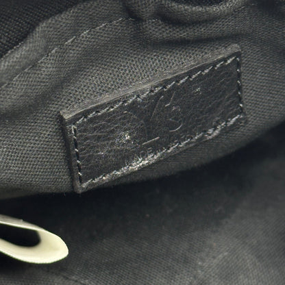 Y's Leather Chain Shoulder Clasp Pouch Black Size FREE